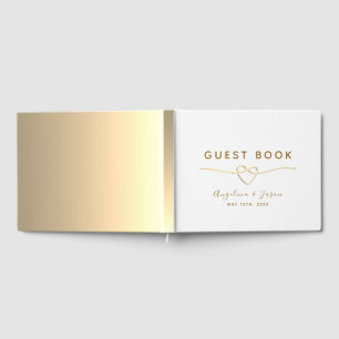 Simple Elegant Gold Wedding Guest Book