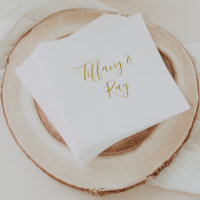 Simple Elegant Gold Wedding Napkins