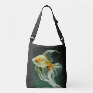 Simple Elegant Goldfish Digital Artwork Crossbody Bag