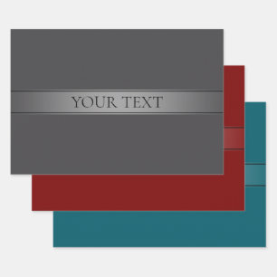 Simple Elegant Gradient Stripe Editable Color Wrapping Paper Sheet