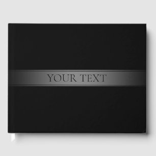Simple Elegant Gradient Stripe Editable Colour Guest Book