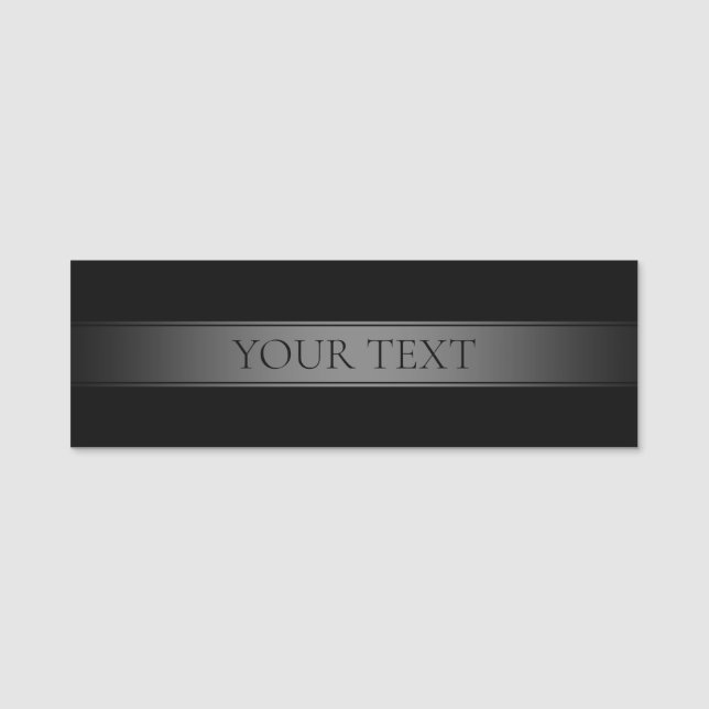 Simple Elegant Gradient Stripe Editable Colour Name Tag (Front)