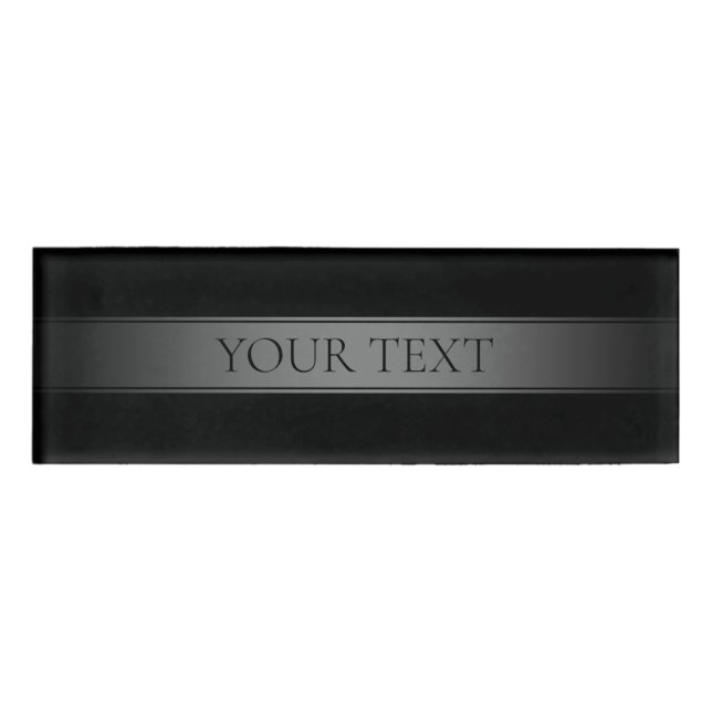 Simple Elegant Gradient Stripe Editable Colour Name Tag (Front)