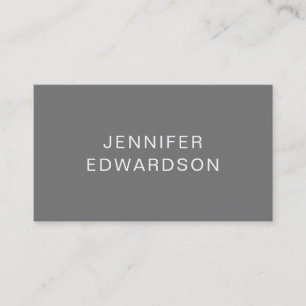 Simple elegant gray minimalist professional business card