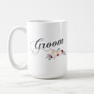 Simple & Elegant Groom Floral Classic Mug