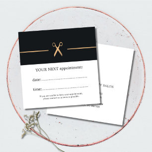 Simple Elegant Hair Stylist Appointment Card