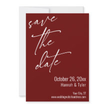 Simple Elegant Handwriting Script Burgundy