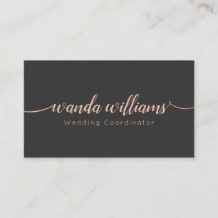 Simple Elegant Handwritten Calligraphy Business Card