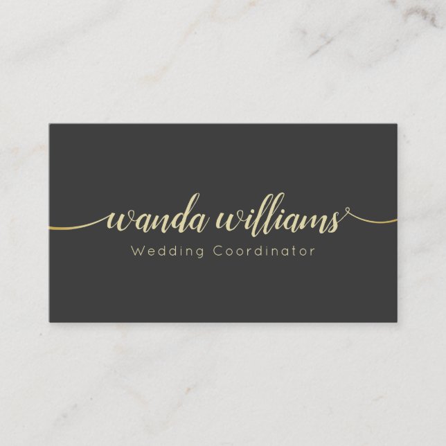 Simple Elegant Handwritten Calligraphy Business Card (Front)