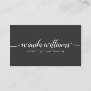 Simple Elegant Handwritten Calligraphy Business Card