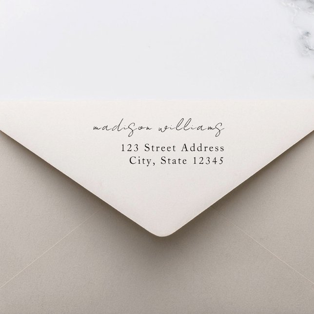 Simple Elegant Handwritten Name Return Address Self-inking Stamp (Creator Uploaded)