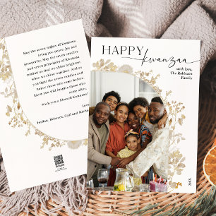 Simple Elegant Happy Kwanzaa Holiday Card