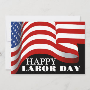 Simple Elegant Happy Labour Day with USA flag