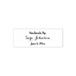 Simple Elegant Homemade By with Name and Date Self-inking Stamp
