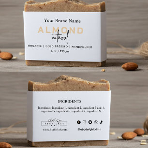 Simple Elegant Homemade Soap Belly band Invitation Belly Band