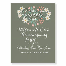 Simple & Elegant Housewarming Welcome Sign poster