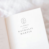 Simple Elegant Initials Ex Libris Modern Book