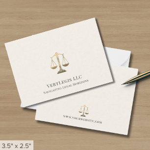 Simple Elegant Justice Scale Legal Card