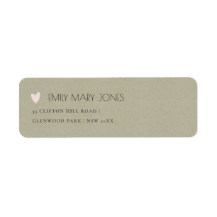 SIMPLE ELEGANT KRAFT GREY TYPOGRAPHY ADDRESS