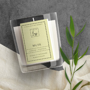 SIMPLE ELEGANT KRAFT MODERN LOGO BORDER CANDLE FOOD LABEL
