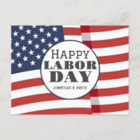 Simple Elegant Labour Day with USA flag