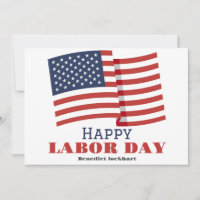 Simple Elegant Labour Day with USA flag