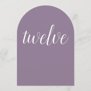 Simple Elegant Lavender Rounded Table Number Cards