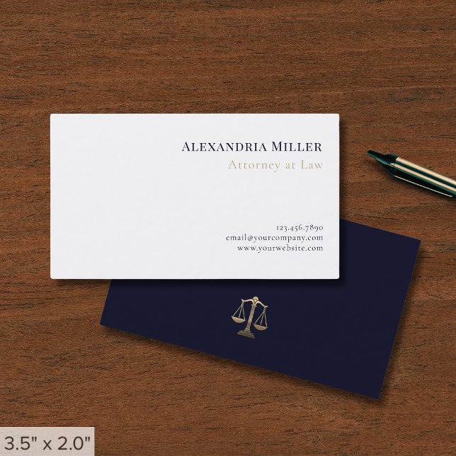 Simple Elegant Lawyer Business Card (Creator Uploaded)