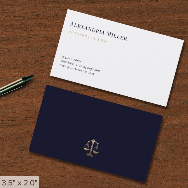 Simple Elegant Lawyer Business Card (Creator Uploaded)