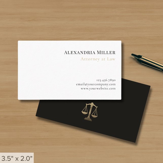 Simple Elegant Lawyer Business Card (Creator Uploaded)