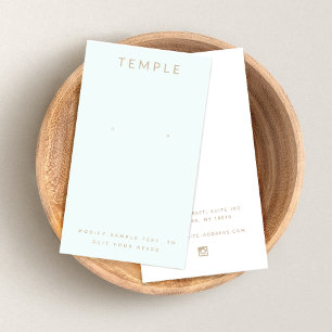 Simple Elegant Light Blue  Earring Display Card
