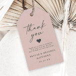 Simple Elegant Light Blush Pink Wedding Thank You Gift Tags<br><div class="desc">Simple Elegant Light Blush Pink Wedding Thank You Gift Tags. This modern wedding or any event Thank You Tag design is simple and minimal with a Plain Solid colour Background and trendy signature calligraphy script fonts. Add Your custom couple's Photograph to the back side for a completely personalised look! Shown...</div>
