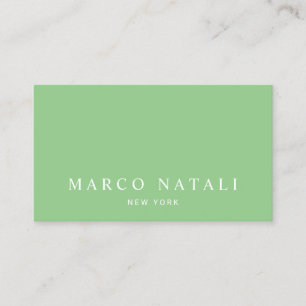 Simple Elegant Light Green Professional Business Card