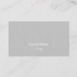 Simple Elegant Light Grey Business Card