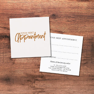 Simple Elegant Light Pastel Beauty Salon Appointment Card
