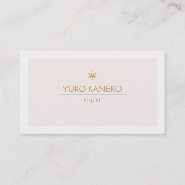 Simple Elegant Light Pink Beauty Consultant Business Card (Front)