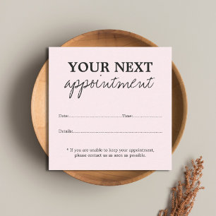 Simple Elegant Light Rose Beauty Appointment Card