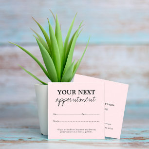 Simple Elegant Light Rose Beauty Appointment Card