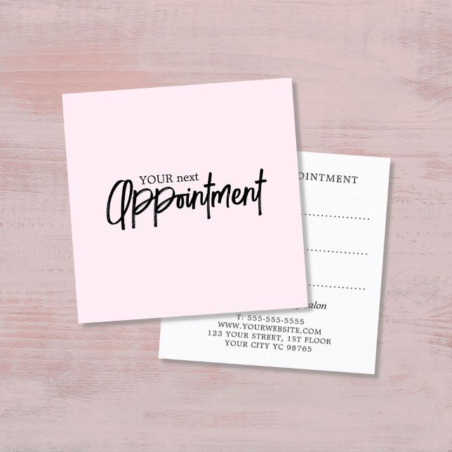  Simple Elegant Light rose Beauty Salon Appointment Card (Creator Uploaded)