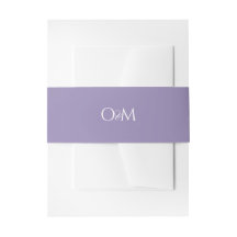 Simple Elegant Lilac Monogram Wedding