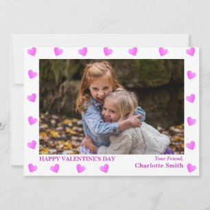 Simple Elegant Love photo classroom valentines Holiday Card
