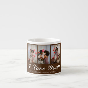 Simple Elegant Love valentines day couple 3 photo Espresso Cup