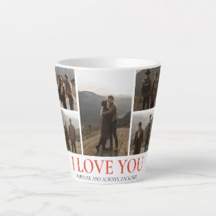 Simple Elegant Love valentine's day couple 5 photo Latte Mug