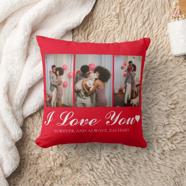 Simple Elegant Love valentines day couple photo Cushion (Blanket)