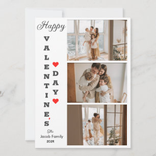Simple Elegant Love valentine's day couple photo Holiday Card