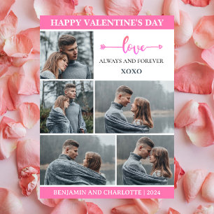 Simple Elegant Love valentine's day couple photo Holiday Card