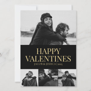 Simple Elegant Love valentine's day couple photo Holiday Card