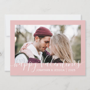 Simple Elegant Love valentines day Couple photo Holiday Card