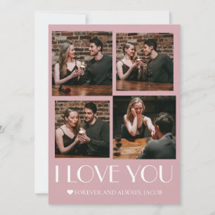 Simple Elegant Love valentine's day couple photo Holiday Card