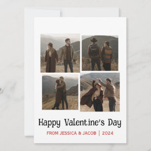 Simple Elegant Love valentine's day couple photo Holiday Card